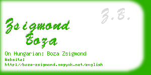 zsigmond boza business card